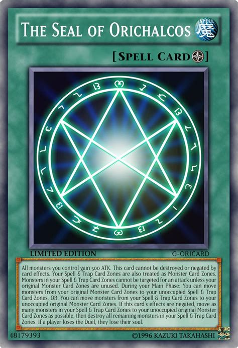 yu gi oh orichalcos|seal of orichalcos real card.